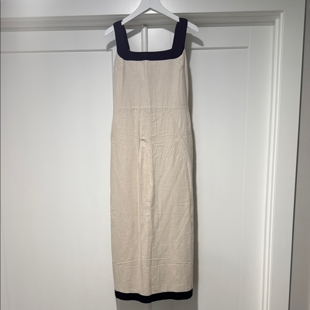 Elegant Cream and Black Women's Dress